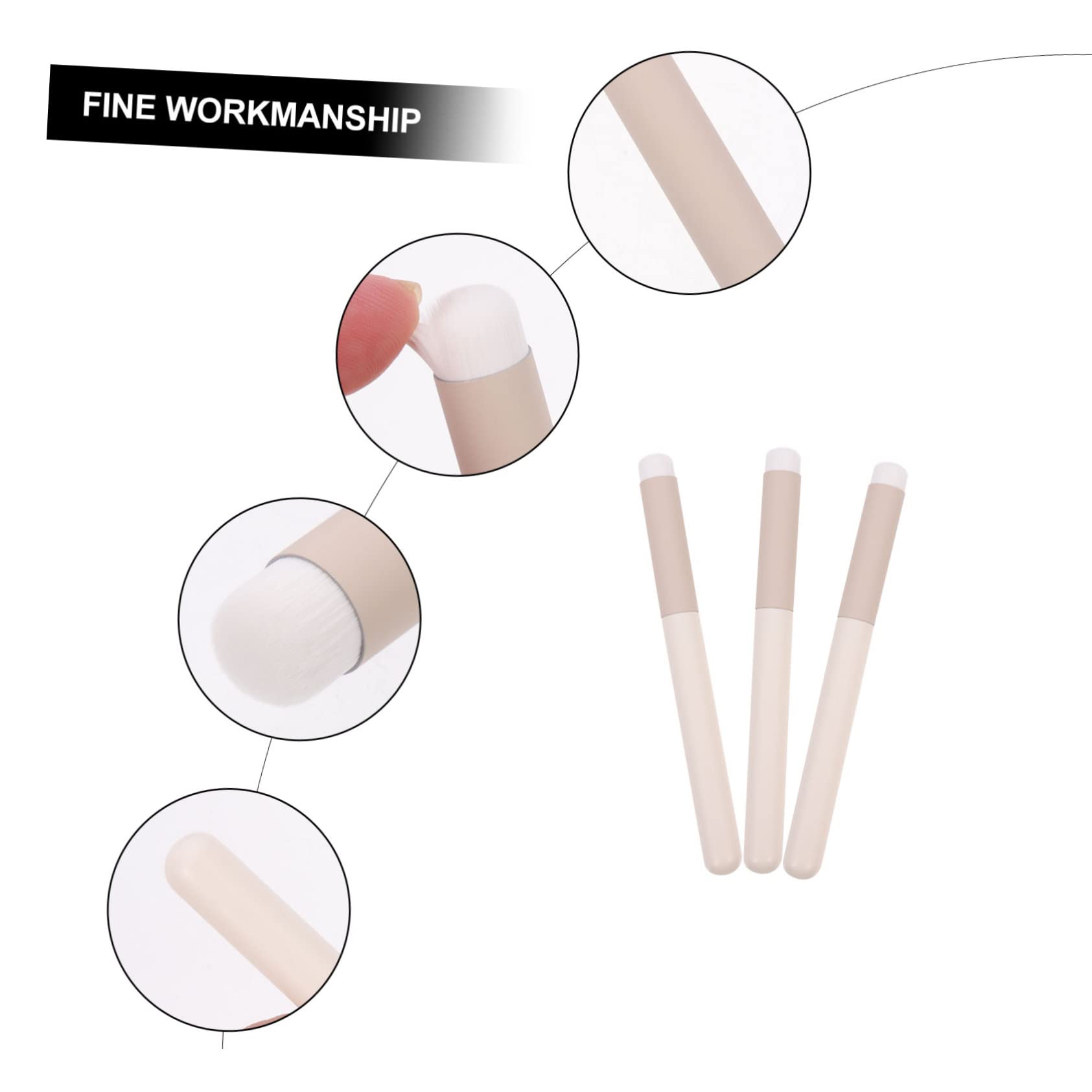 Healeved 5 Set Di Pennelli Per Labbra Pennelli Per Rossetto Set Per Labbra Morbidi E Lisci Per Un Look Impeccabile 3 Pezzi*5