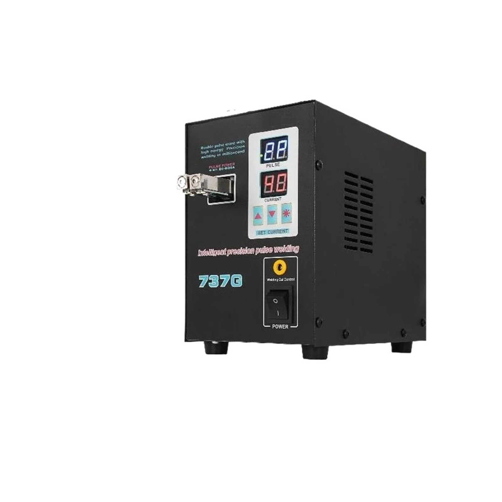 737G Spot Welder Automatic Welding Machine For 18650 Lithium Battery Pack 1.5KW LED Illumination Double Pulse For Industry