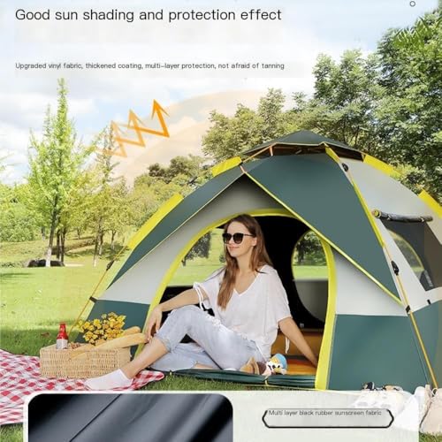 Carpa para camping individual color verde oscuro miniatura 4