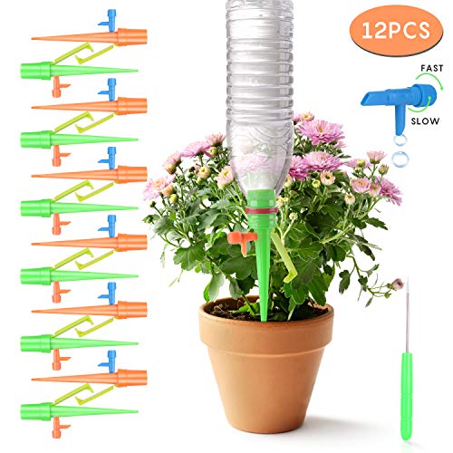 Preisvergleich Produktbild Colmanda Automatisch Bewässerung Set, 12 Stück Bewässerungssystem Topfpflanzen Blumen Automatisch Bewässerung Set Bewässerung Bewässerungs-Spikes Bewässerungssystem für Garten Zimmerpflanze Blumen