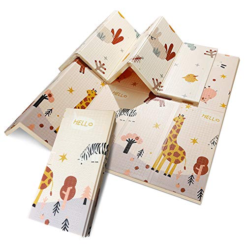 Richgv Baby Play Mat, Baby Crawling Mat, Portable Waterproof Sensory & Learning My Play Mat for Baby Floor Play, Baby Play Mat Dimension: 77.6X 69.7X 0.6 Inches