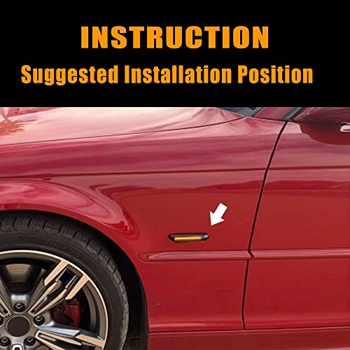 Intermitentes laterales dinámicos LED para BMW E90 E60 E46 y E87 espejo secuencial de dos piezas 3
