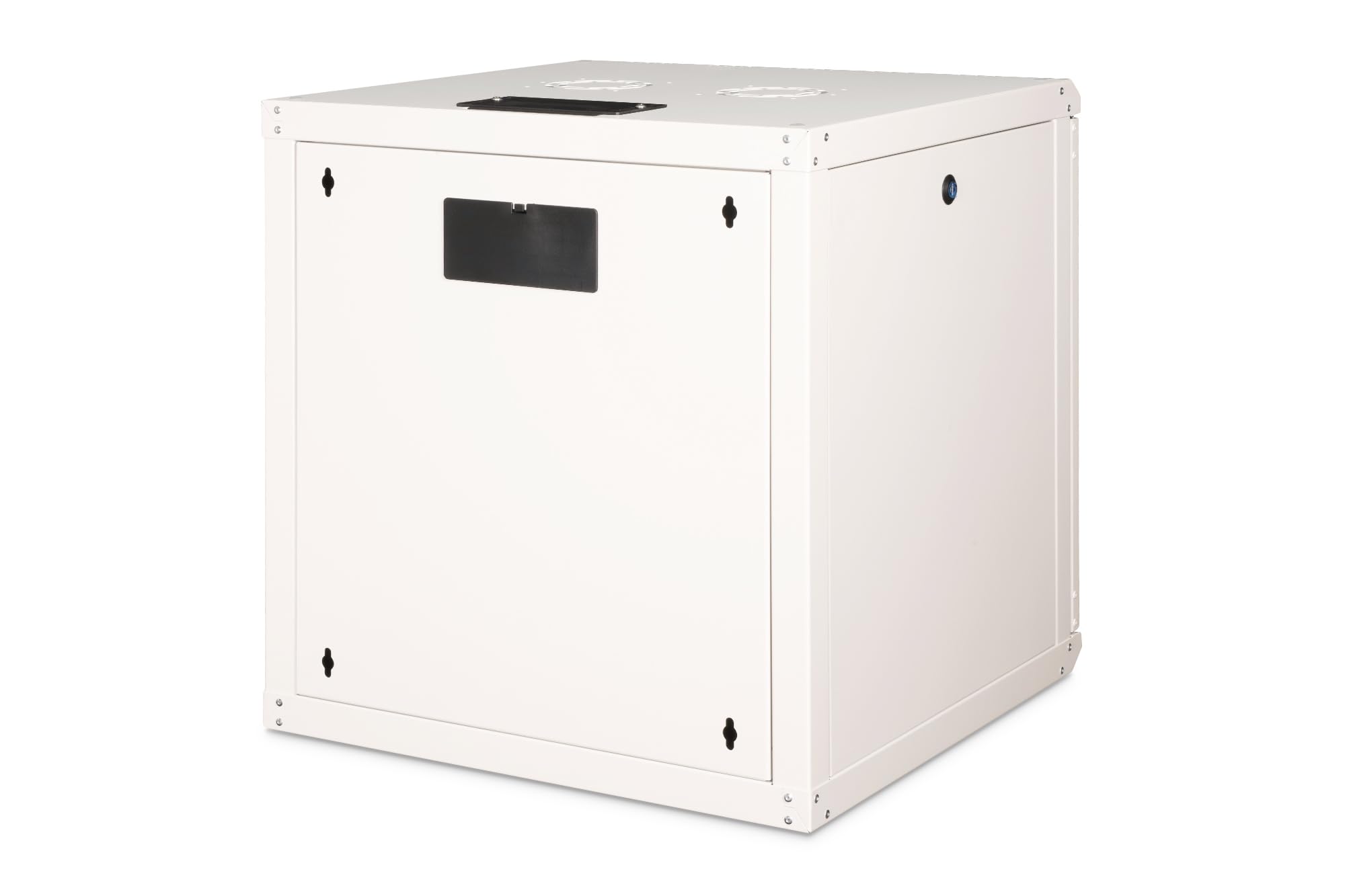 DIGITUS Netzwerk-Schrank 19 zoll 12 HE - Wandmontage - 600 mm Tiefe - Traglast 100 kg - Unique Serie - Glastür - Grau | Nutztiefe 450 mm – Wandmontage – Traglast 100 kg – Sicherheitsglastür – Schutzklasse IP20