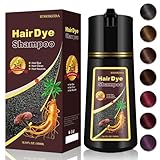 Wine Red Hair Dye Shampoo 3-in-1, Instant Shampoo Hair Dye for Women, Natural Red Shampoo for Painting Hair, Burgundy Shampoo Dye Hair Color Lasts up to 4 Weeks, Champu Para Pintar el Pelo, 16.9 Fl Oz