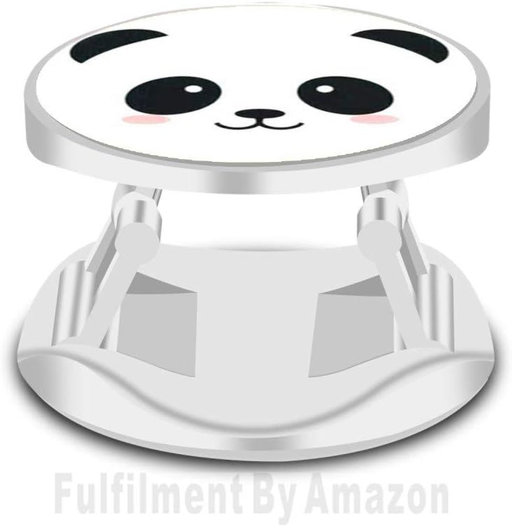 kevkevin Cell Phone Finger Expanding Stand and Grip for Smartphones and Tablets Multi-function Collapsible Mounts Kickstand Hand Phone Holder - Panda Black and White Pink