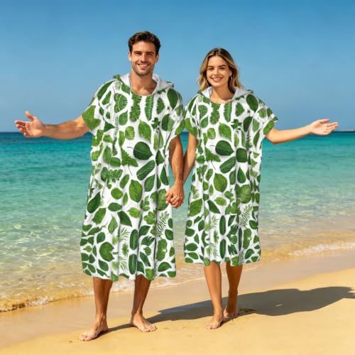 Poncho microfibre Monstera Deliciosa idéal pour vos sorties de bain et plage - 7