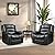ANJ Recliner Chair with Overstuffed Arm and Back, Breathable Faux Leather Manual Reclining Chairs for Adults, Living Room Single Sofa from ANJ