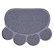 Hunde Vorleger Matte Pad,KINGCOO Katzentoilette Matratze Haustier-Tischset Platzmatte Tischmatte für Hunde Katzen,30X40CM Kleine Elastische PVC Pfote Desig (Grau)