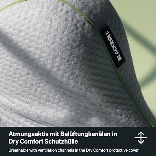 BLACKROLL® Recovery Pillow Plus (60x40cm), höhenverstellbar, Kopfkissen für erholsamen Schlaf, ergonomisches Kissen für Zuhause, Nackenkissen aus Viscose Memory Schaum, Made in Germany