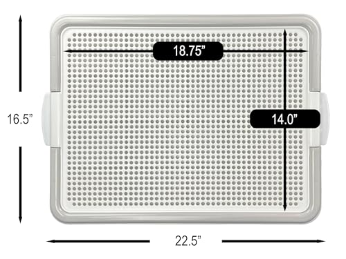 Dog-Pee-Pad-Holder-Puppy-Potty-Training-Tray-225X165-for-Small-Dogs-Gray Dog Pee Pad Holder Puppy Potty Training Tray 225X165 for Small Dogs Gray
