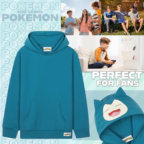 Image of Pokemon Hoodie for Boys & Teens Hooded Sweatshirt Warm Anime Pikachu Sweater