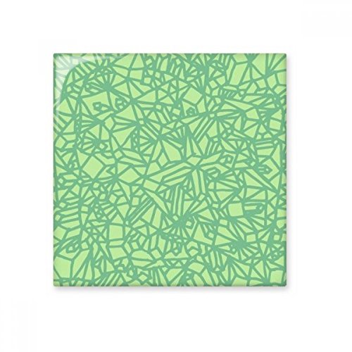 Carreau céramique vert motifs entrelacés lignes abstrait 15418-L - 2