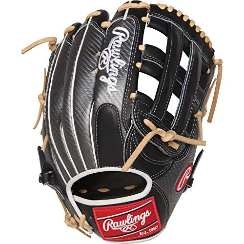image for Rawlings Heart of The Hide Hyper Shell Baseball Glove, Black/Silver/Ca