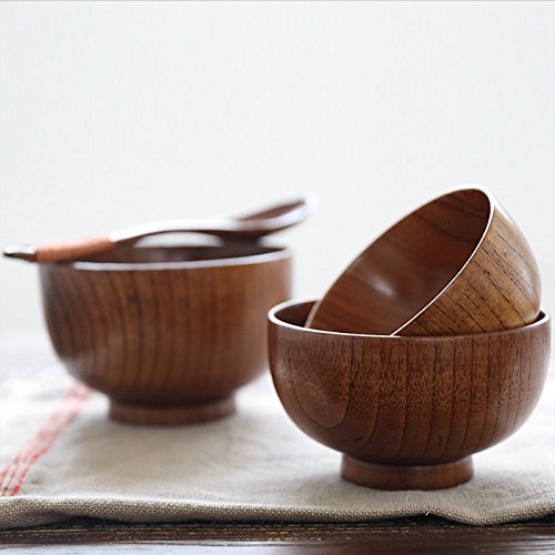 Set Of 6 Japanese Style Solid Wood Bowl Children Kids Baby Serving Tableware For Salad Rice Miso Soup Fruits Decorative Display Gifts ~We Pay Your Sales Tax #TOP3