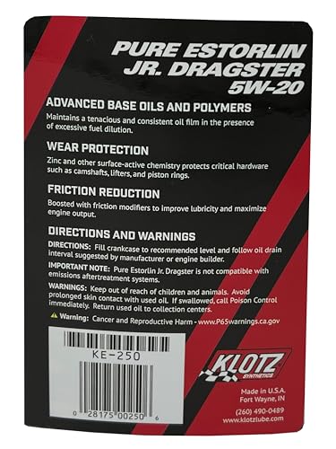 Klotz Pure Estorlin Junior Dragster Aceite Sintético 5W-20 miniatura 3