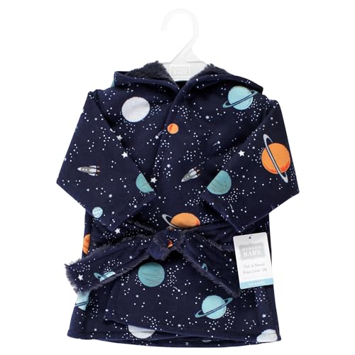 Image of Hudson Baby Unisex BabyMink with Faux Fur Lining Pool and Beach Robe Cover-ups