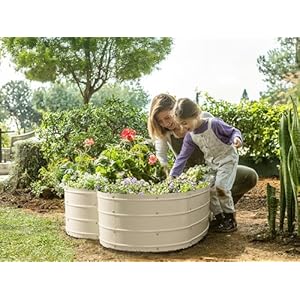 Galvanized Raised Garden Beds Outdoor // Planter Raised Beds for Gardening, Vegetables, Flowers // Large Metal Garden Box (White) // Tool-Free Assembly Galvanized Raised Garden Beds Outdoor Planter Raised Beds for Gardening Vegetables Flowers Large Metal Garden Box White Tool Free Assembly