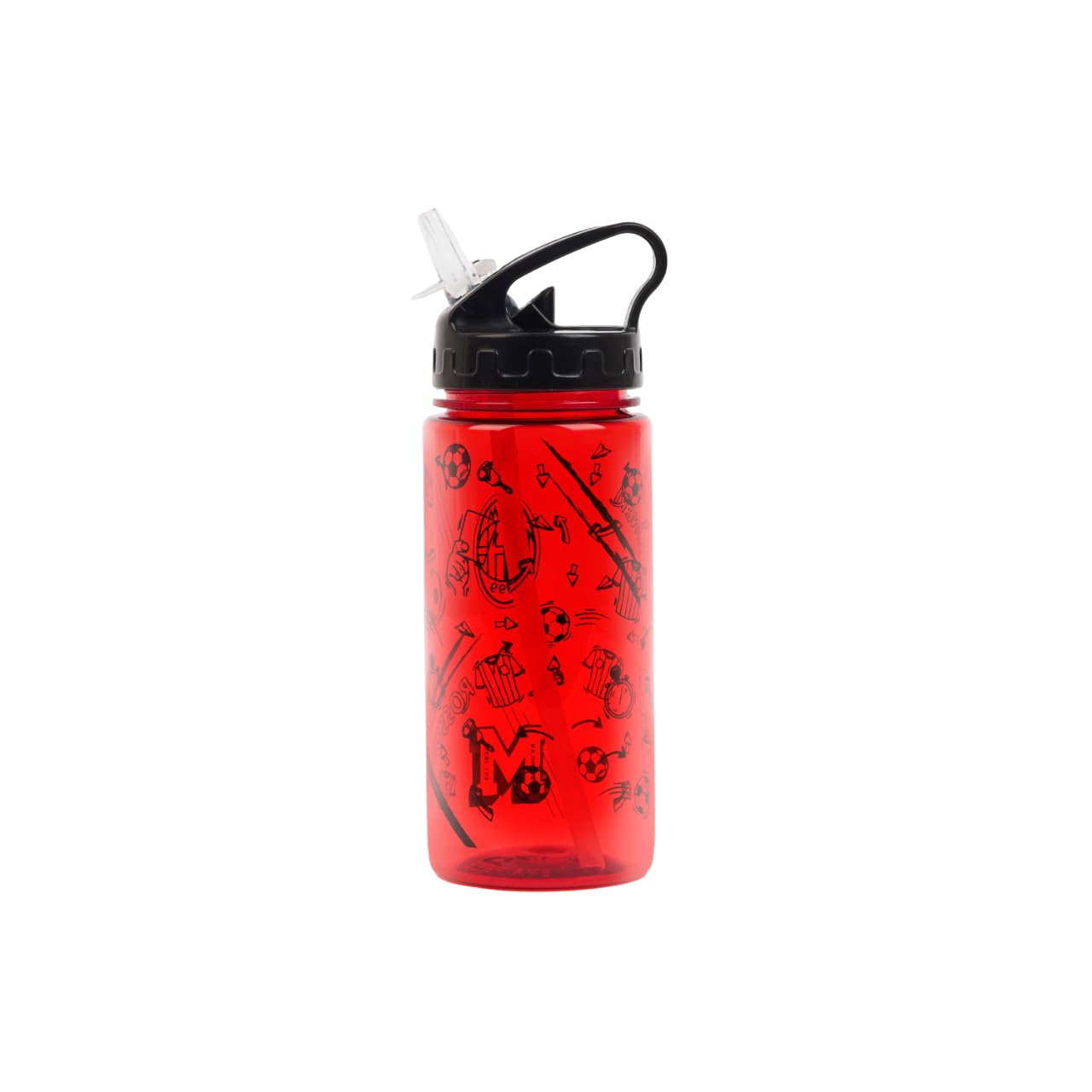 A.C. Milan Tritan butelka na wodę z logo AC Milan, Back to School, oficjalny produkt, czerwony, 500 ml