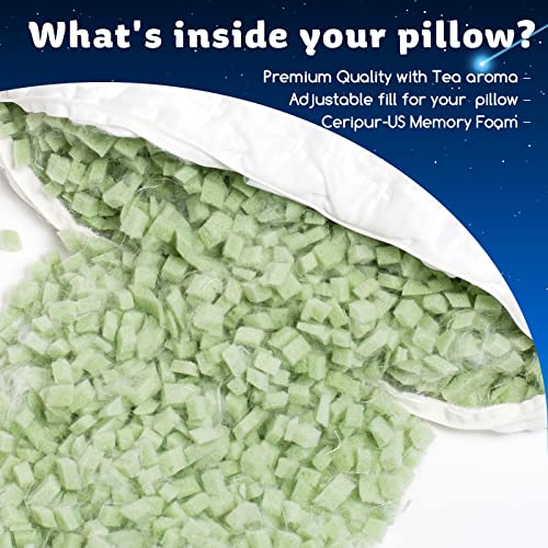 Cooling Side Sleeper Pillow For Neck And Shoulder Pain, Luxury Shredded Memory Foambed Pillows For Sleeping Set Of 2- Adjustable Queen Size Curved Pillow Neck Pillow- Bamboo Washable Pillow Cover #TOP3