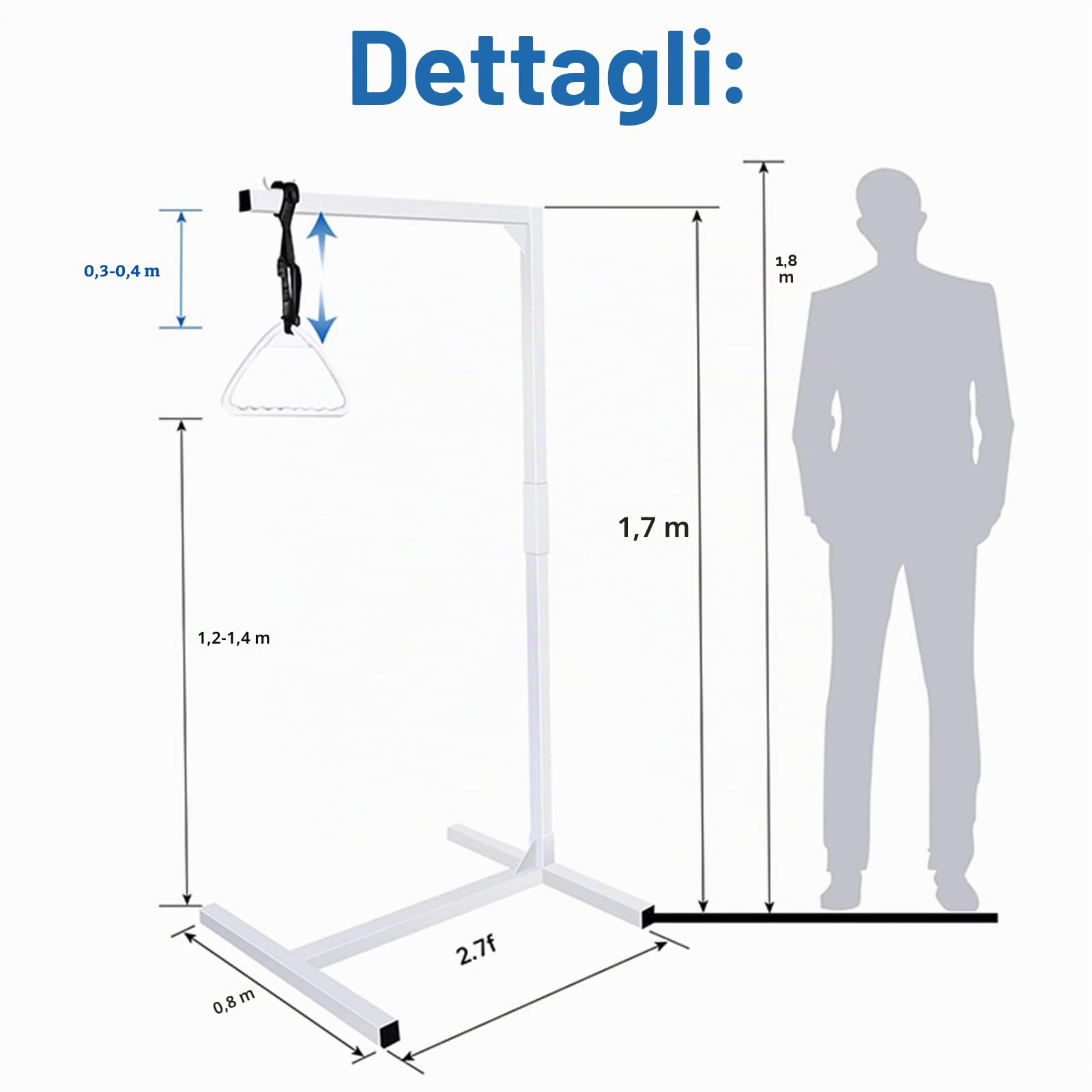 Barra trapezio per letto con supporto per sollevamento – maniglie di assistenza per trazioni per disabili per anziani e disabili. Guida per disabili bariatrica per la mobilità del letto e assistenza