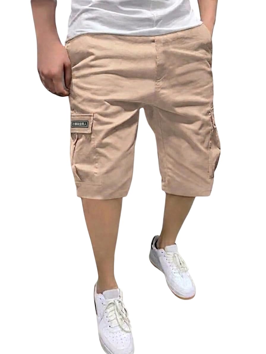 Lee Men Shorts | Men's Cargo Shorts | Regular Fit Casual Wear Short Pant for Men | Multi-Pocket Lightweight Cotton | Summer & Adventure Ready (SSM-S-05-08) in neutral