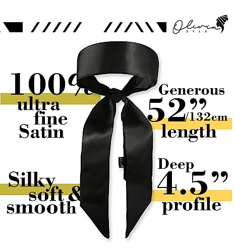 Oliva Sylx Edge Wrap & Edge Scarf for Women - Satin Edge Laying Scarf for Wigs, Natural & Curly Hair - Soft & Stylish3