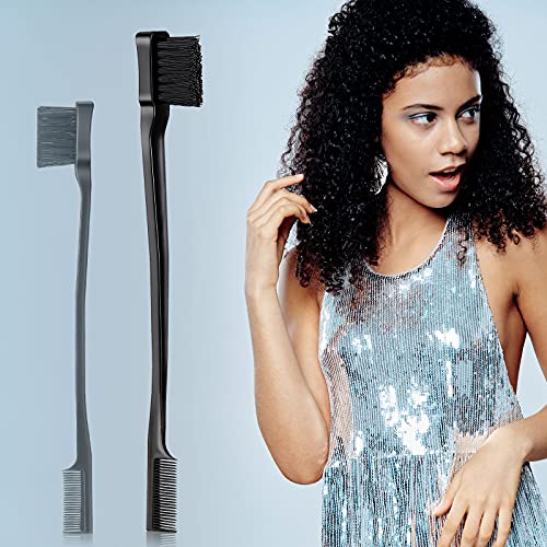 Geiserailie GEISERAILIE-SIDED-EW4T8EW74 3 Pcs Slick Back Hair Brush Set Bristle Hair Brush Edge Control Brush Teasing Comb thumb #5