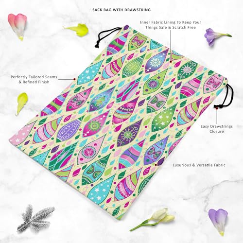 Image of ArtzFolio Christmas Curls | Reusable Sack Bag | Bag for Gym, Storage, Vegetable & Travel