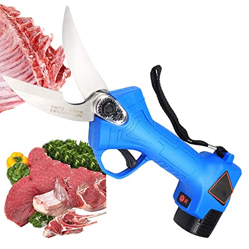 Kitchen Scissors Heavy Duty Electric Scissors with 2000mAh Rechargeable Battery, Professional Cordless Stainless Steel Bones Kitchen Shears for Food Poultry Raptor Meat Crab Seafood Cooking Herb
