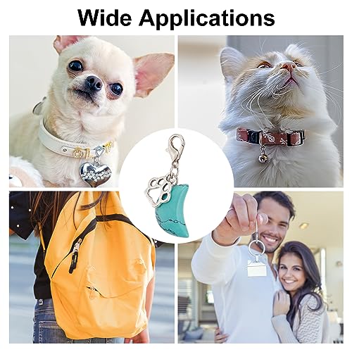 Delorigin HJEW-PH01619-US28 12Pcs Natural Gemstone Pet Collar Charms, Moon Shaped Jewelry Charms Colorful Dog Paw Pet Puppy Collar Pendants Clip-On Charms thumb #5