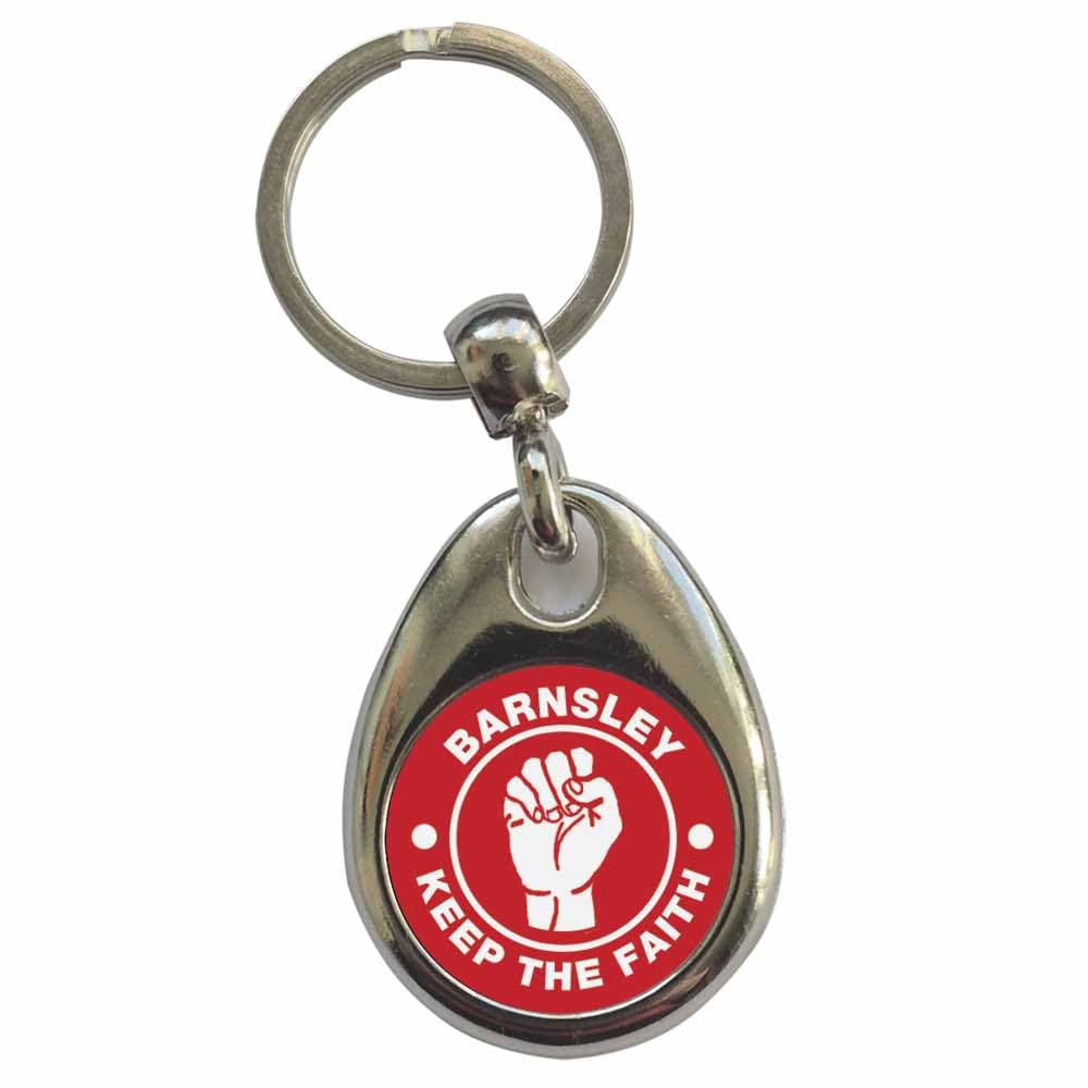 Ozorath Barnsley Keep The Faith Northern Soul Keyring Keychain with Split Ring Attachment and Metal Key Fob