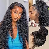 PXTPXT 360 Lace Front Wigs Human Hair Pre Plucked Deep Wave Lace Front Wigs Human Hair Wigs for Black Women with Baby Hair Natural Hairline Deep Culy 360 Full Lace Human Hair Wigs 22 Inch