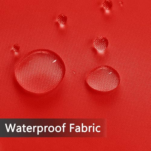 SpaceDresser Waterproof Outdoor Sheer Curtains for Patio - 2 Panels Rod Pocket Indoor Voile Sheer Curtain for Living Room,100W x 120L inch, Red - Image 6