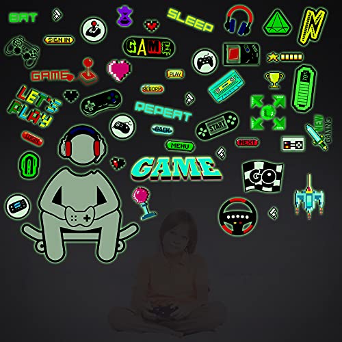 54 Pegatinas Gamer para Pared que Brillan en la Oscuridad miniatura 4