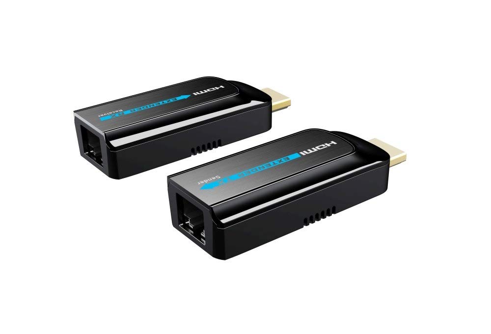 PremiumCord Extender HDMI Fino a 50 m Via Cavo Patch Cat6 / Cat6a / Cat7, Alloggiamento in Metallo, Compatibile con Full HD 1080p 60Hz, Non compresso, Senza latenza
