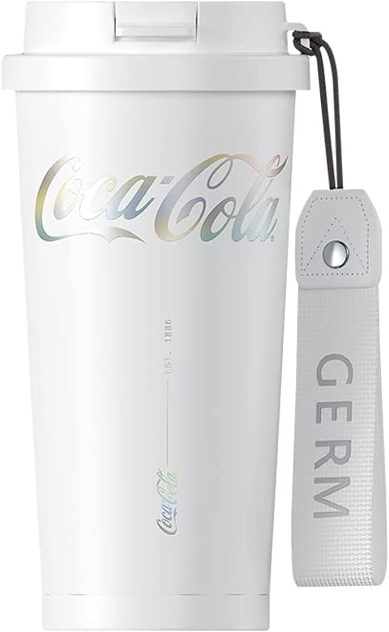 32 oz Thermos for Hot and Cold Drinks,18/10 Stainless Steel Insulated Coffee Thermos Water Bottle with Lid, Carrying Strap,Strainer,7-Layer Wall,Wide Mouth - White