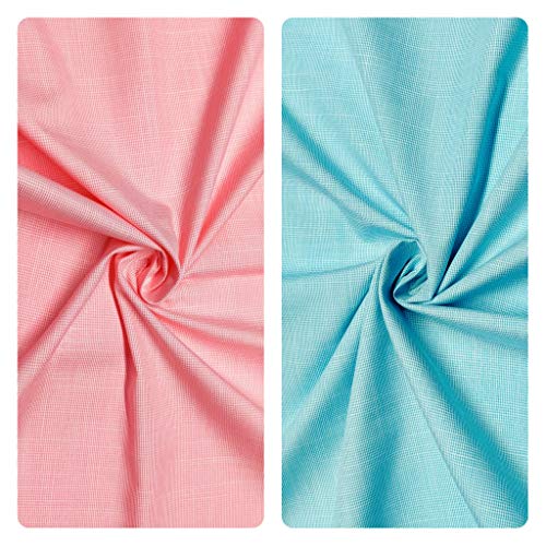 Image of JHABAK'S Unstitched Polycotton Giza Cotton Shirt Fabric For Men - Combo Pack of 2-1.60m Shirt Cloth Piece - 58 inch Width