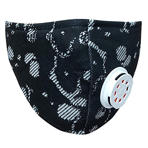 Image of Teemoods Breathable Cotton Mask with Valve - Reusable, Washable Face Covering for Dust, Smoke & Respiratory Droplet Protection