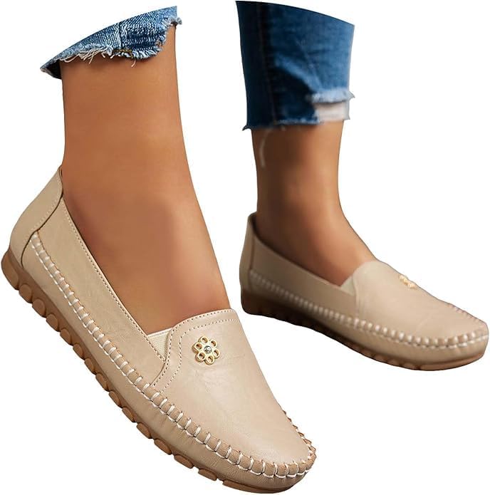 Orthopedic Shoes for Women,Casual Comfort Walking Shoe with Barefoot Feel,Womens Orthopedic Slip on Shoes for Women Casual Shoes Comfortable Lightweight Penny Loafers Slip On Work Flats - Image 2