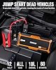 GOOLOO 4000A Peak Car Jump Starter 12V Auto Battery Booster SuperSafe Lithium Jump Box for All Gas, Up to 10.0L Diesel Engine, Portable Power Pack with USB Quick Charge and Type C Port, Orange #1