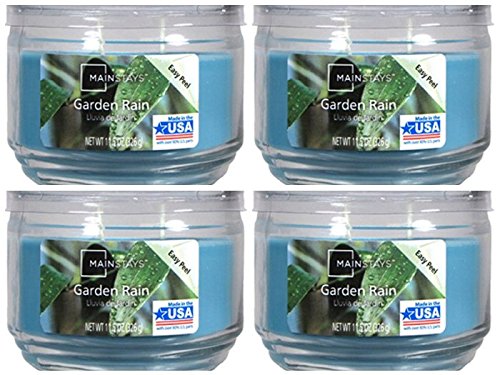 Mainstay 11.5oz Scented Candle, Garden Rain 4-Pack
