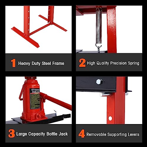 Image of None Hydraulic Shop Press, One Size, Red
