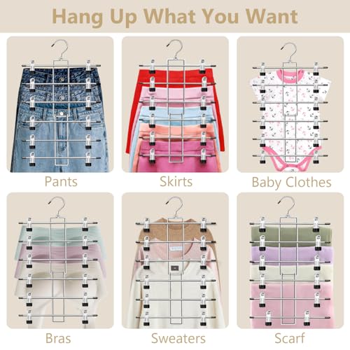 Lumigens MARY Hangers,Pants Hangers,Space Saving Hanging Closet Organizer thumb #3