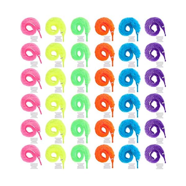 Rubywoo&chili 36 Stück Wurm Spielzeug Katze Wurm Teaser und Exerciser Katze Winkel Ersatz Magie-Wiggly Worm Magischer Wurm Interaktives Katzenspielzeug
