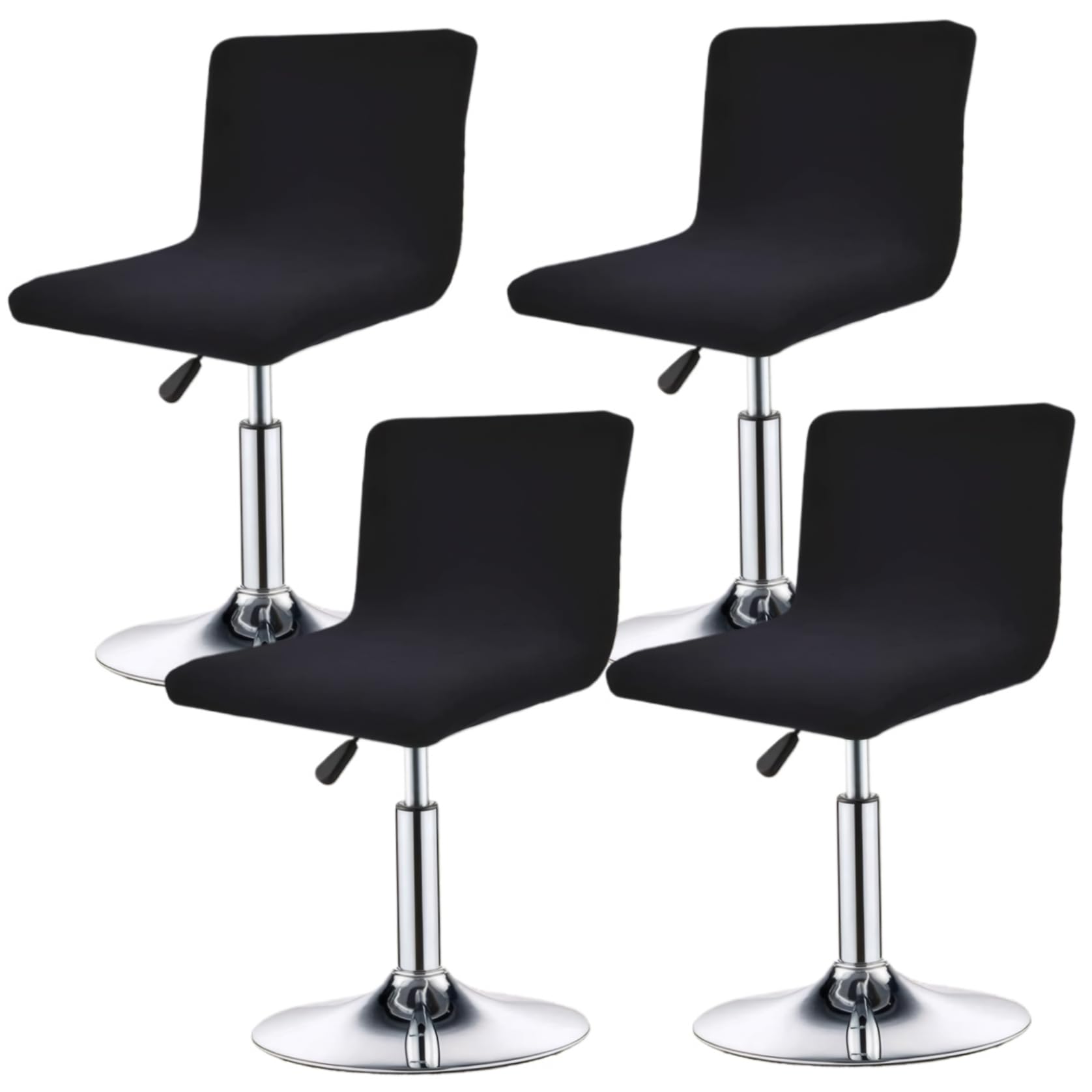 Wedhapy Bar Stool Chair Covers Bar Stool Seat Covers, 4PCS Stretch with Elastic Bottom, Removable Washable Barstool Slipcovers for Low Short Back