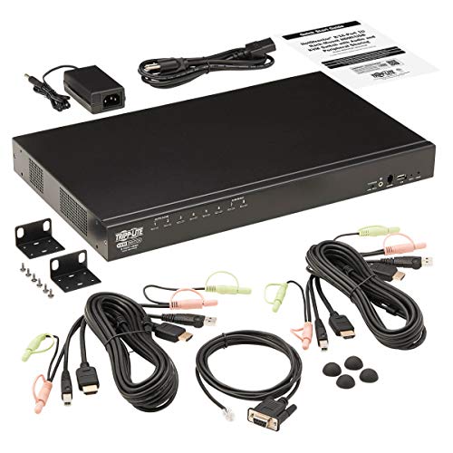 Image of Tripp Lite KVM Switch, 8 Port HDMI USB with Audio and USB Sharing KVM Switch, 1U Rack Mount (B024-HU08)