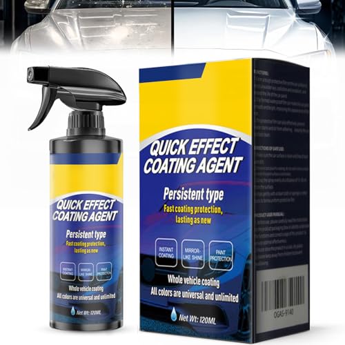 Car Coating Spray, Quick Effect Coating Agent for Car Wax Polish Paintwork Protection, Automotive Gloss & Shine Stuff Detailing Supplies, Adds Extreme Gloss, Depth, Shine & Protection-120ml