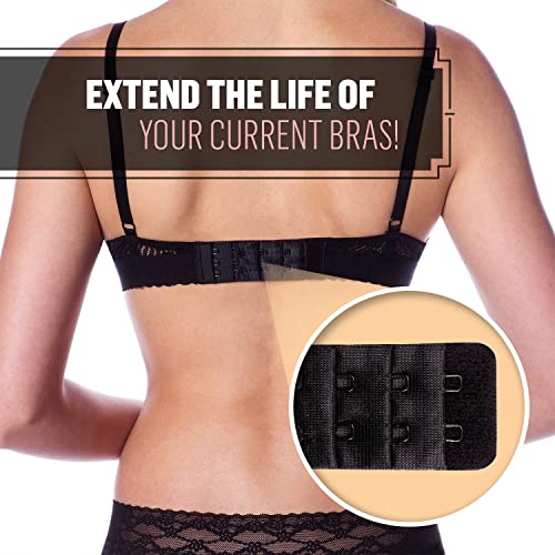 Wooger Women Bra Hook Extender - 2 Hook 3 Eye With Extra Elastic Save Your Bra Increase Band Length-Bra Extensions-Bra Extender Hooks for Women-Bra Hook Extender Combo - Image 4