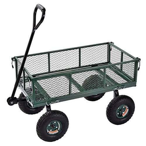BIGAPPLE 300 Kg Metal Dump Cart Jalli Type Trolley for Mater...