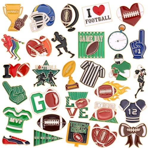 SANNIX 60Pcs Football Enamel Pins